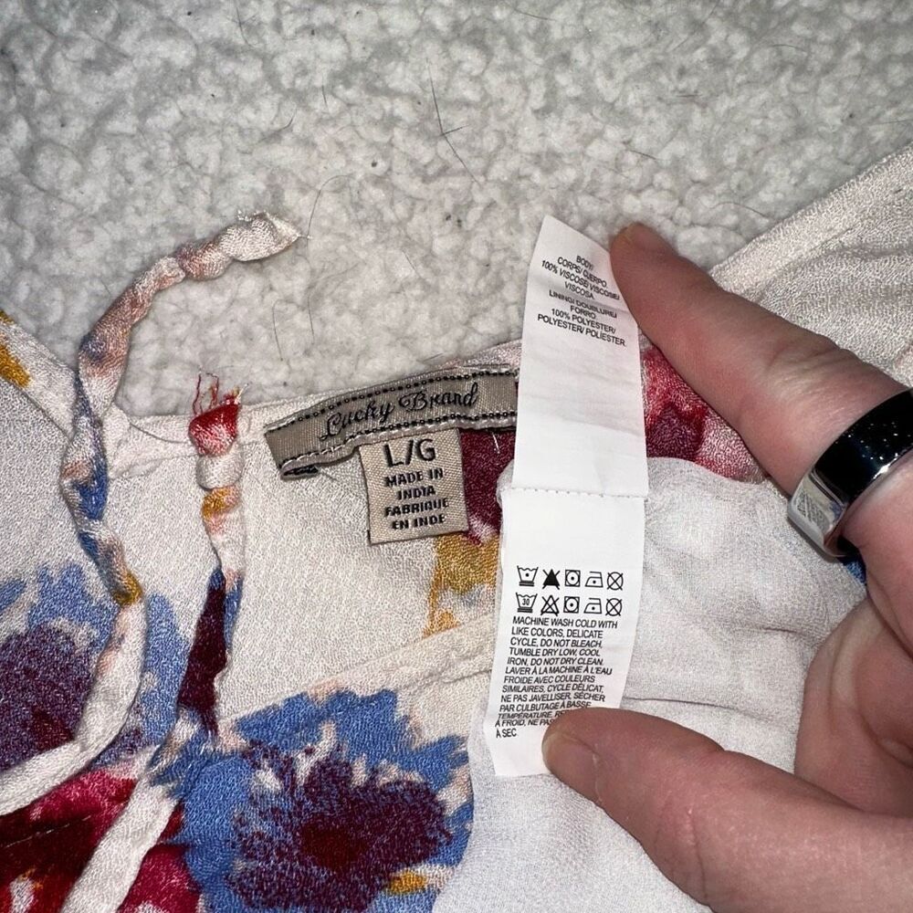 Lucky Brand Women’s Floral Tank Top Maxi Dress Size Large EUC - Picture 7 of 12